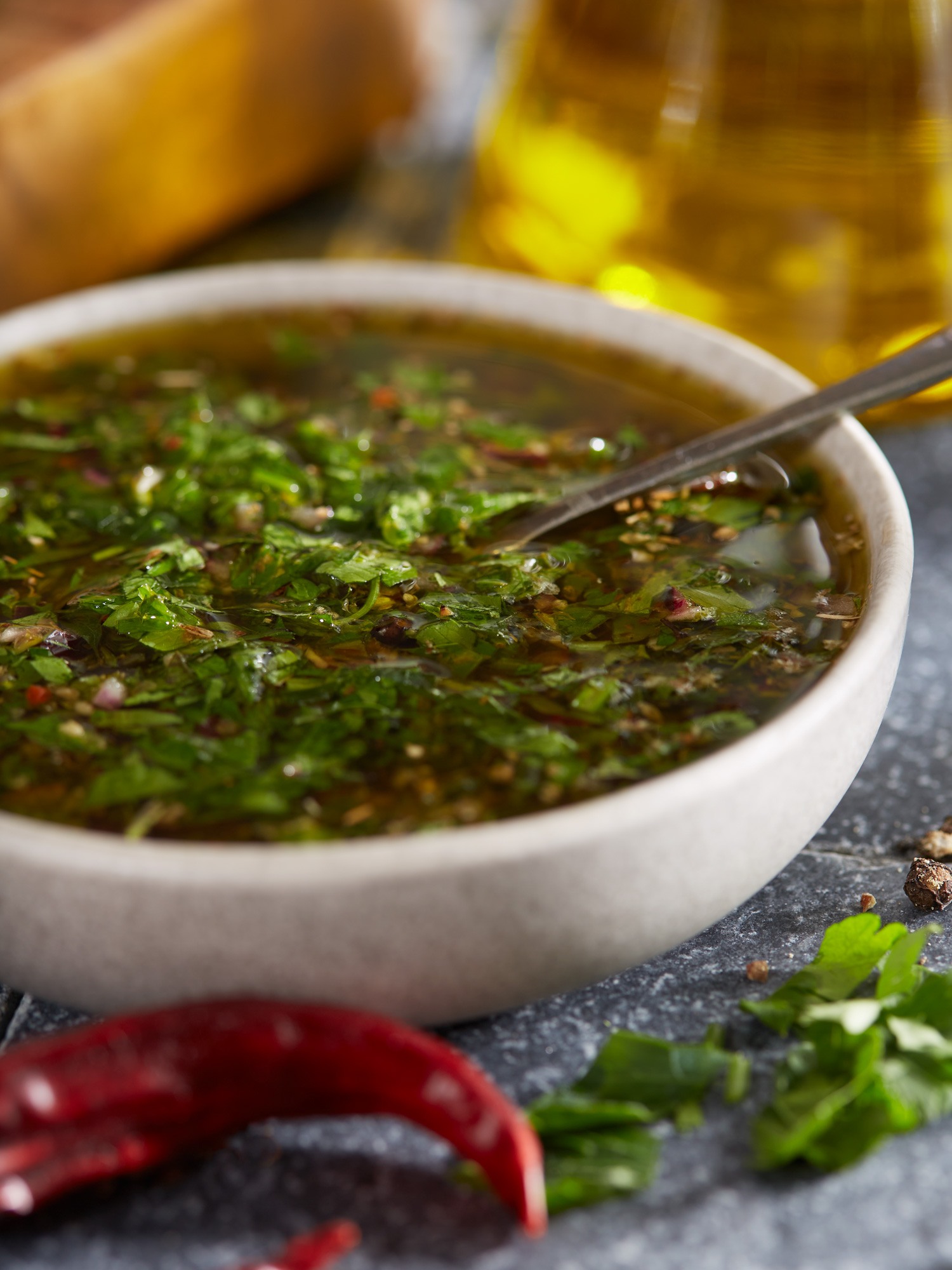 Chimichurri Steaksauce Detailaufnahme