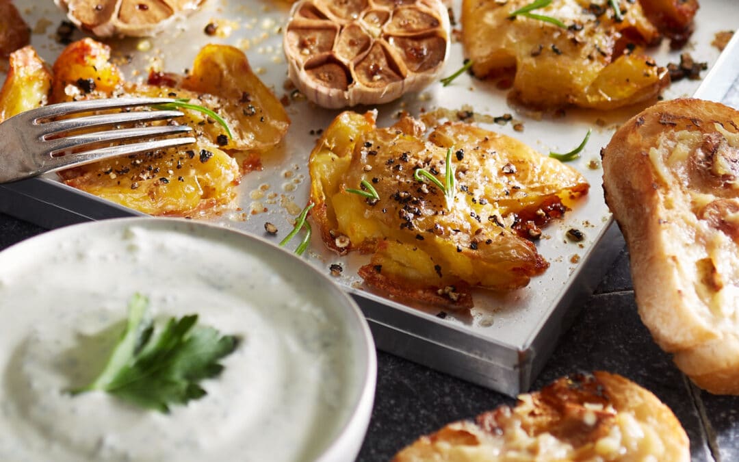 Unwiderstehlich knusprige Smashed Potatoes