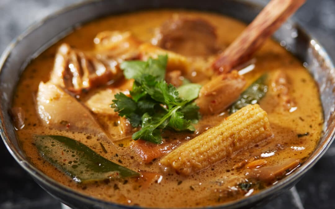 Thailändische Tom Kha Gai Hühnersuppe